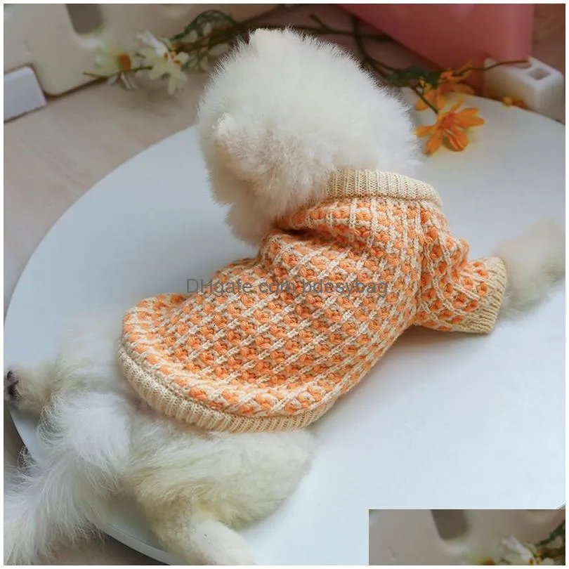 Dog Apparel Winter Knited Cat Dog Apparel Warm Christmas Sweater For Puppy Chihuahua Pet Clothing Coat Knitting Cloghet Clothes Drop D Dhhpz