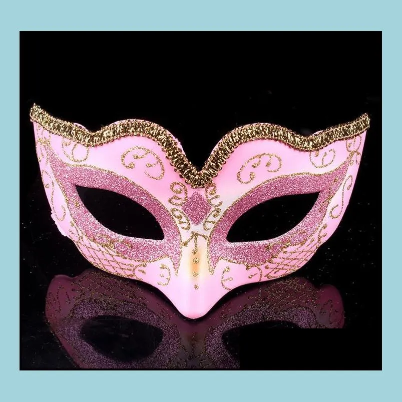 masquerade ball dance mask fashion women costume fancy dress prom eye mask mardi party wedding masks gold glitter edge gift