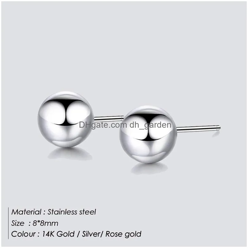 Stud Pierced Allergic Stud Earrings For Women Stainless Steel Small Geometric Wholesale/Drop Fashion Jewelry Drop Delivery Je Dhgarden Otaat