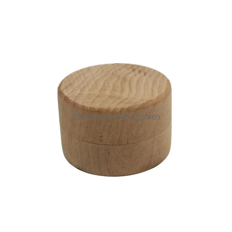 beech round ring box earring necklace packaging storage box portable jewelry boxes