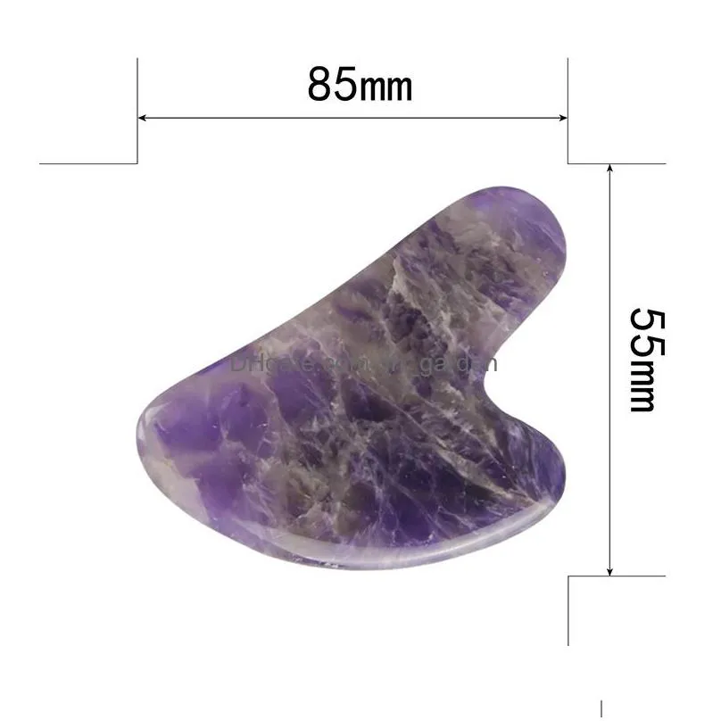 natural jade scraping board party favor heart shaped crystal stone facial massager gua sha boards jades roller