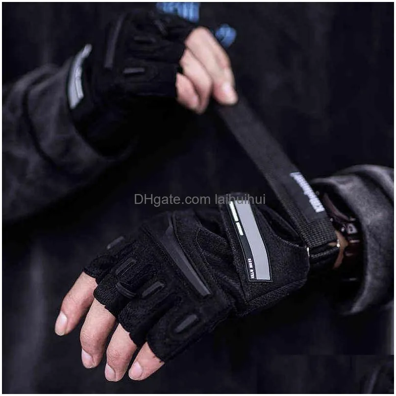 half full finger motorcycle tactical gloves techwear accessories outdoor reflective elements s2530 220111