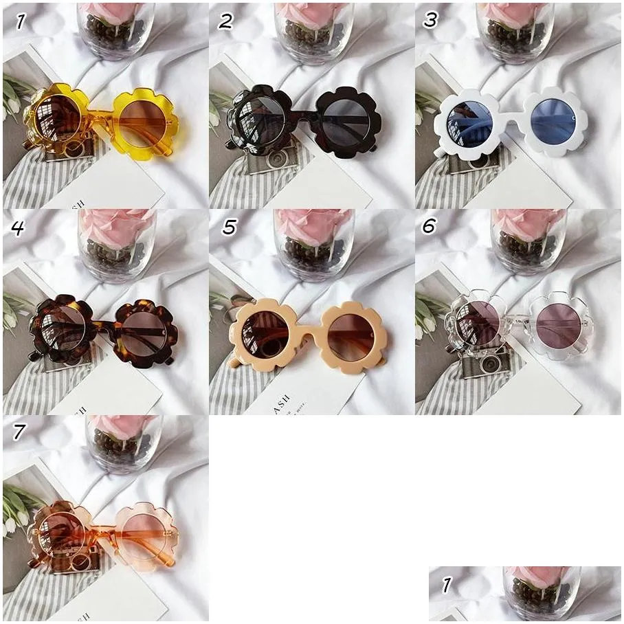 kids sunblock childrens sunflower sunglasses fashion baby cute sun glasses boys and girls eyeglasses