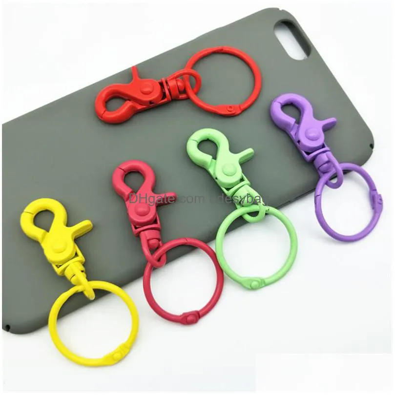 key ring color round key chain with chain accessory key chain circle cute color keychain personality keychain ct0146