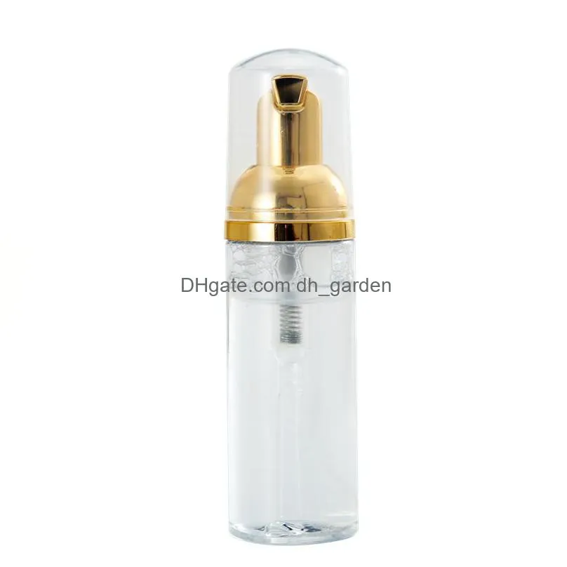 60ml travel foamer bottles empty plastic packing bottless with gold pump hand wash soap mousse cream dispenser bubbling bottle 7