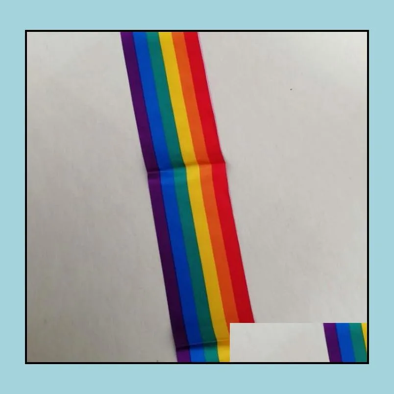 gay pride rainbow satin sash blank satin etiquette sashes rainbow theme party event festive favors accessory 150x9cm