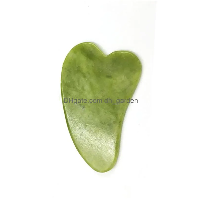 natural stone jade guasha gua sha board party favor massager for scrapping therapy jades roller 3 colors