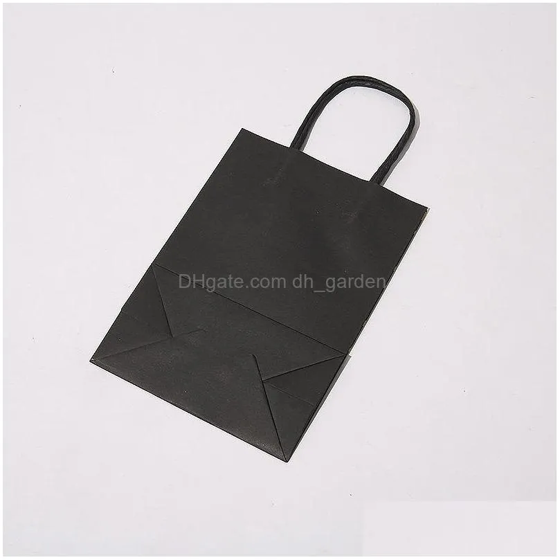 black printed handbag gift wrap fashion kraft paper shopping bag bronzing pattern gifts storage bags 5 styles