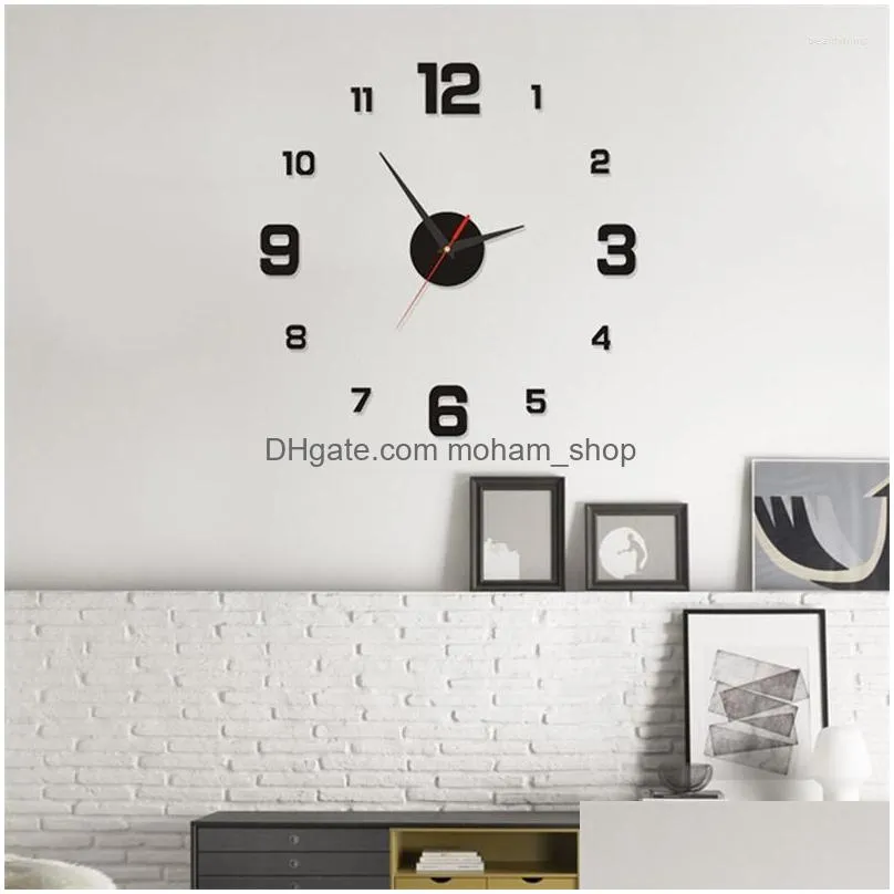 wall clocks 2023 simple luminous mute clock nordic minimalism diy stereo digital living room bedroom sticker