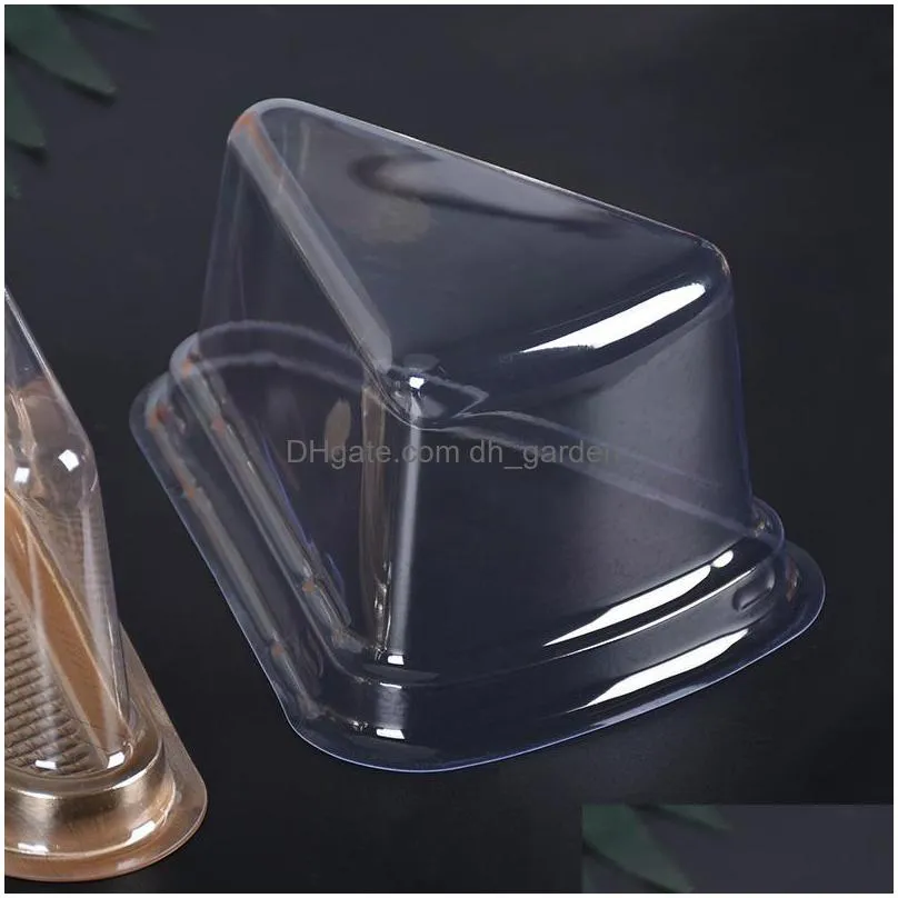 transparent cake box cheese triangle cakes color blister restaurant dessert packaging boxes