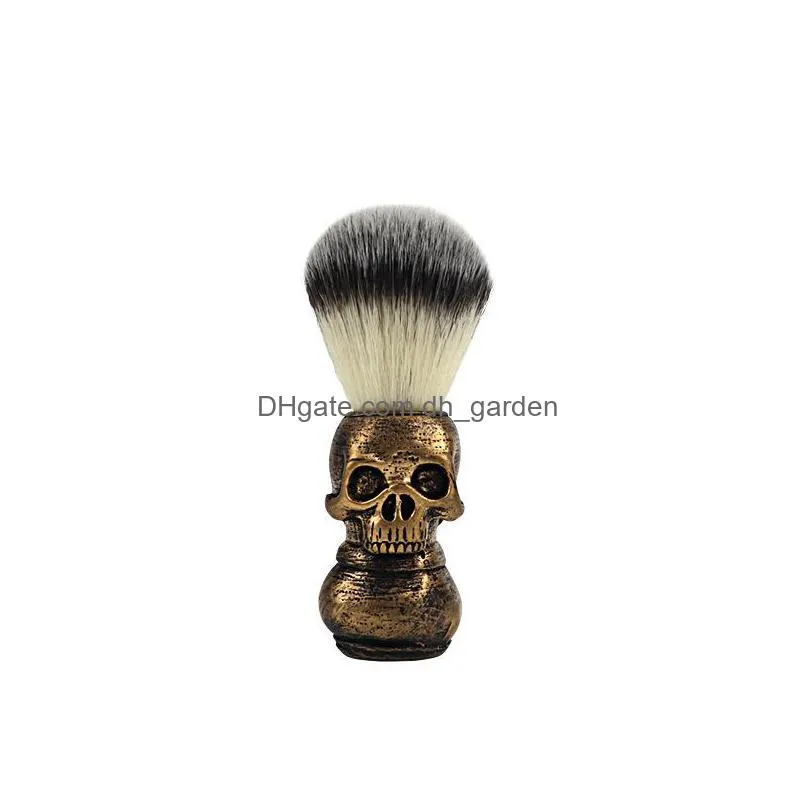 creative skull resin beard brushes mens household cleansing brush facial care beauty tools