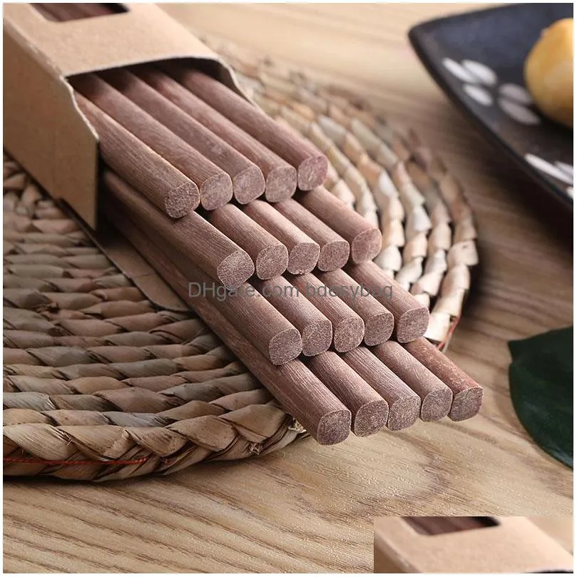 sandalwood chopsticks wooden natural handmade no paint wax raw wood chopsticks 10pair/set factory wholesale lx2832