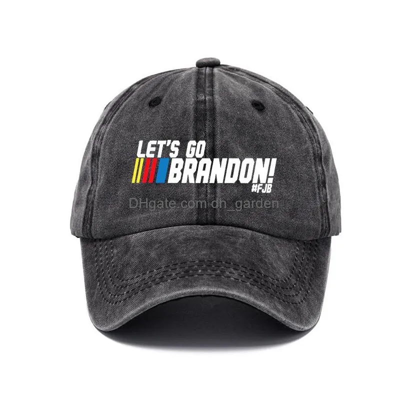 lets go brandon baseball cap personalise fjb trump supporter rally parade cotton hat casual hat