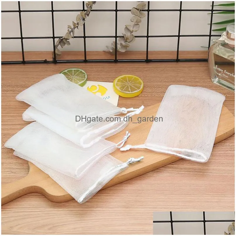 soap foam mesh bag portable travel storage bags bathroom cleaning gloves mosquito net household bath supplies