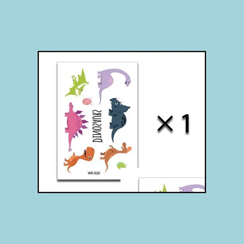 fun dinosaur temporary tattoo stickers party favors goodie bags kids birthday cartoon animal waterproof tatoo sticker decoration gift