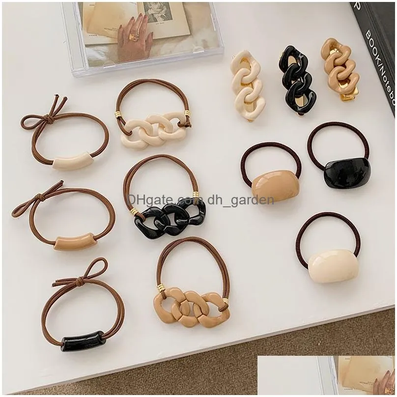 Hair Rubber Bands Women Hair Ropes Temperament Bands Elastic Rubber Band Ponytail Holder Gum For Ties Scrunchies Hairband Dr Dhgarden Otl8R