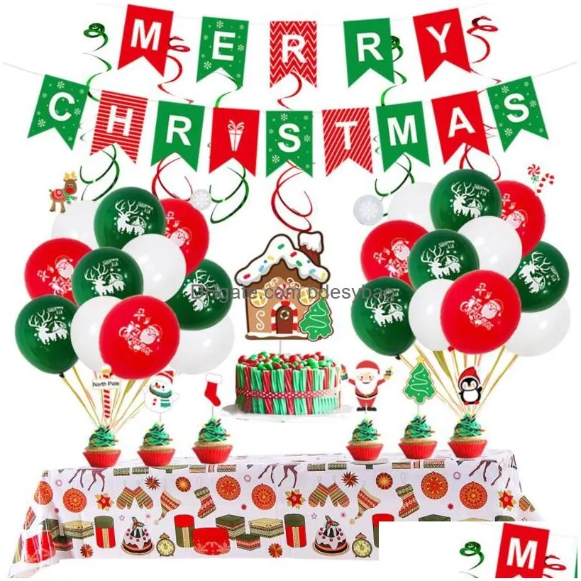 Other Event & Party Supplies Christmas Decorations Party Balloons Set Red Green Arch Kit Gift Cane Foil Balloon For Home Wedding Decor Dhehd