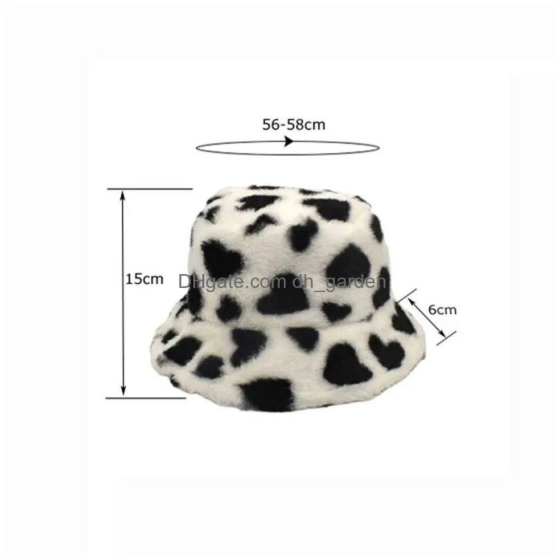 heart fluff fisherman hat men and women winter warm hats bucket hat cap