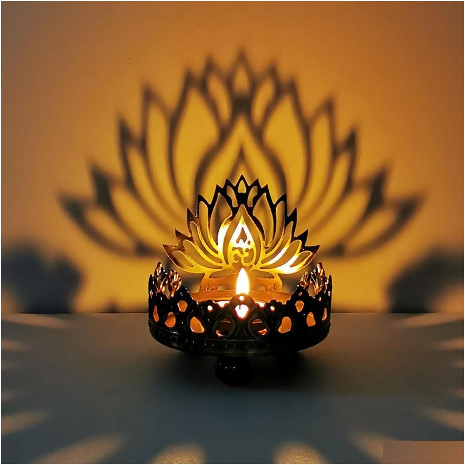 candle holders retro hollow carved tealight candle holder buddha ghee lamp holder light desktop decoration ornaments buddhist supplies gift