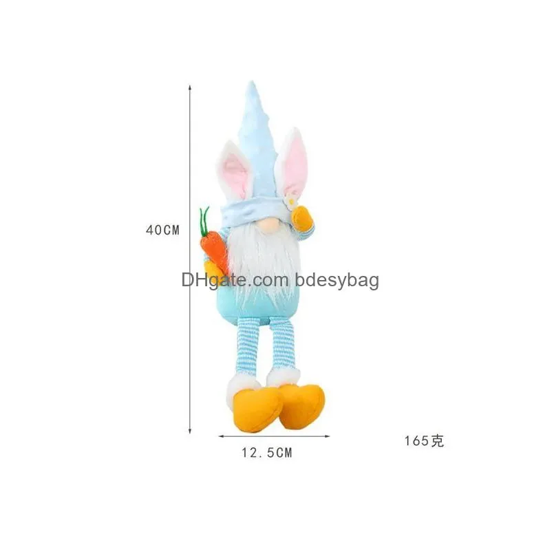 Decorative Objects & Figurines Easter Decorative Objects Egg Rabbit Elf Gnome Doll Bunny Kids Gift Party Decor Happy Decorations For H Dhlp1