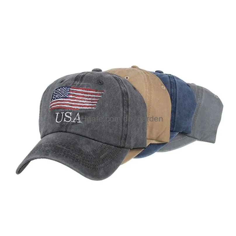 american flag baseball cap cotton spinning embroidered usa peaked cap men and women outdoor casual hat