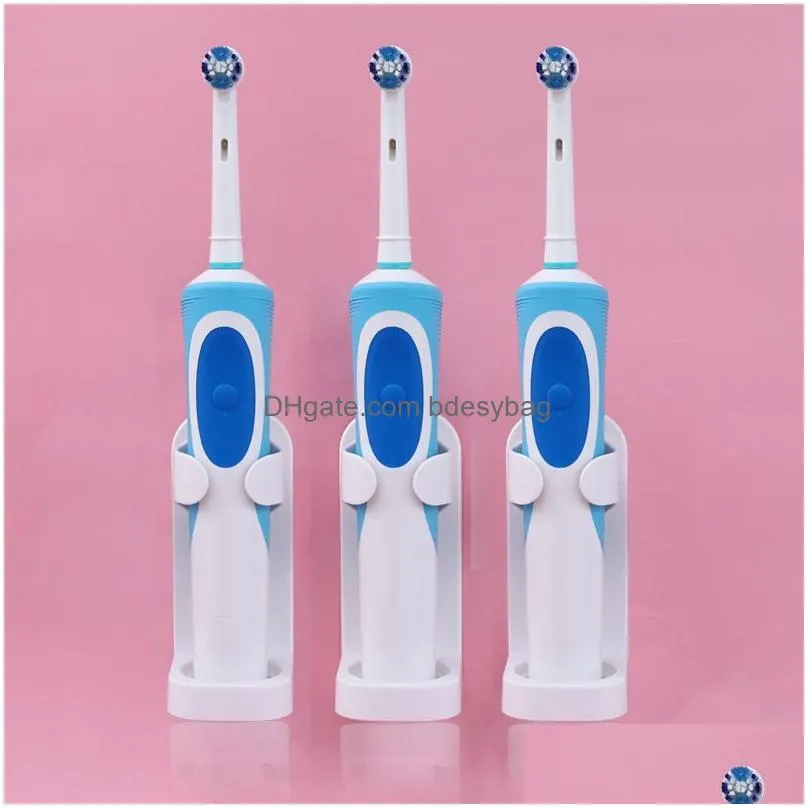 Toothbrush Holders Creative Electric Toothbrush Holder Traceless Stand Rack Wall-Mounted Base Adapt Bathroom Accessories Drop Delivery Dhwtr