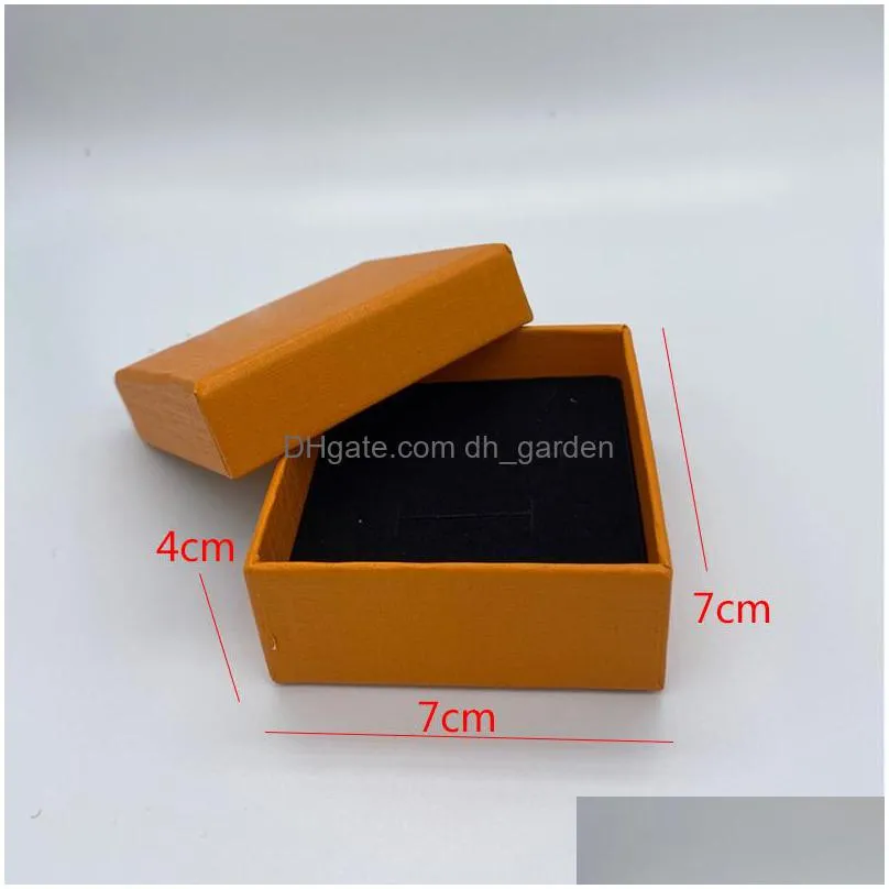 small orange jewelry box gift wrap fashion earrings ring necklace storage boxes outdoor portable dhs