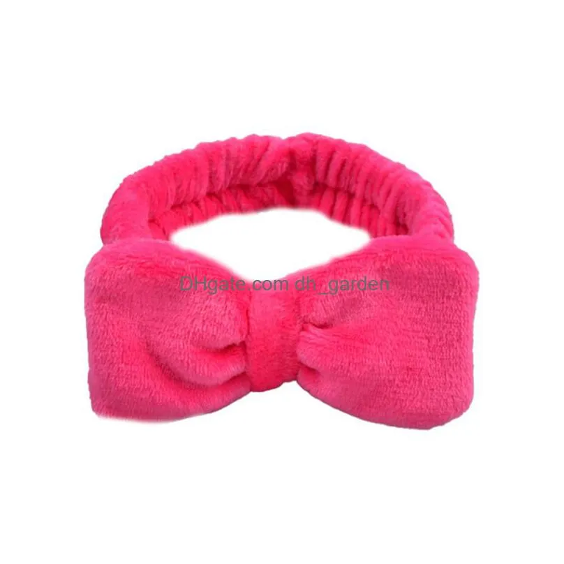 8 color bow hair band party favor coral velvet ladies wash headband pure color hairband 7.7x2.2 inches