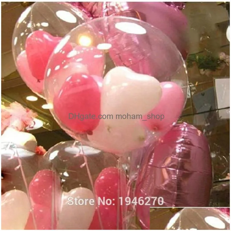 flexible transparent /clear round balloons for ballon stuffer diy toy gift fill-able event party supplies birthday favors 10pcs