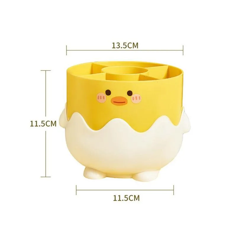 wholesale other desk accessories cute little yellow chicken pen holder large capacity pencil storage box desktop organizer stand case student stationery