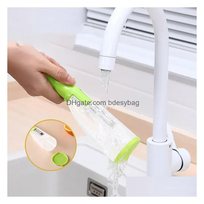 Fruit & Vegetable Tools Mtifunctional Vegetable Tools Storage Type Peeling Knife With Tube Peeler  Supplies Household Drop Delive Dh5Lb