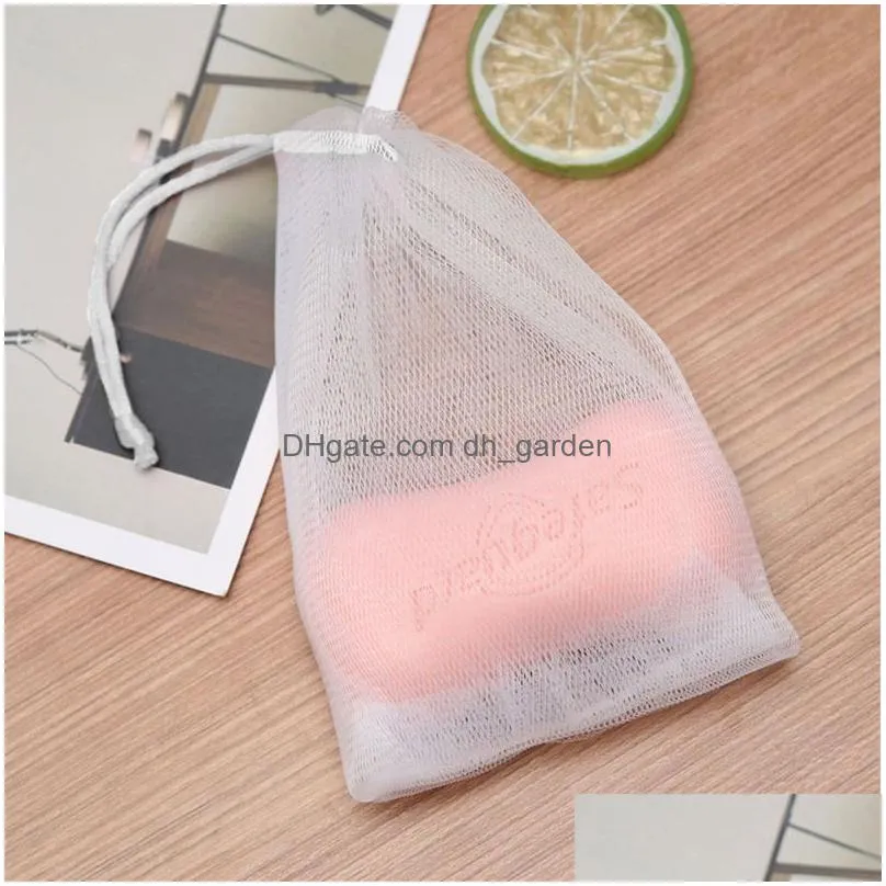 soap foam mesh bag portable travel storage bags bathroom cleaning gloves mosquito net household bath supplies