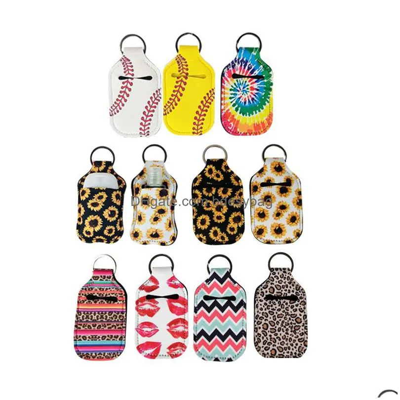 new styles sanitizer holder neoprene fluid hand washing bottle bottle baseball perfume bottle bag wholesale lx2810