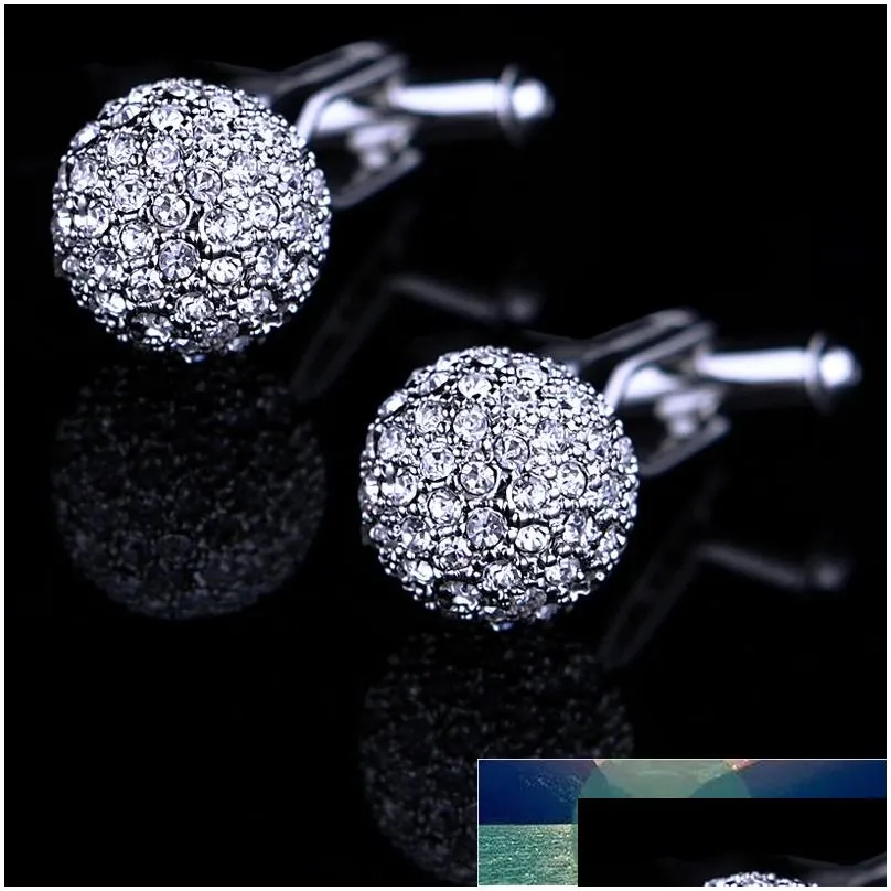 kflk jewelry brand crystal fashion cuff link button high quality shirt cufflink for mens luxury wedding guestsfactory price expert design quality latest