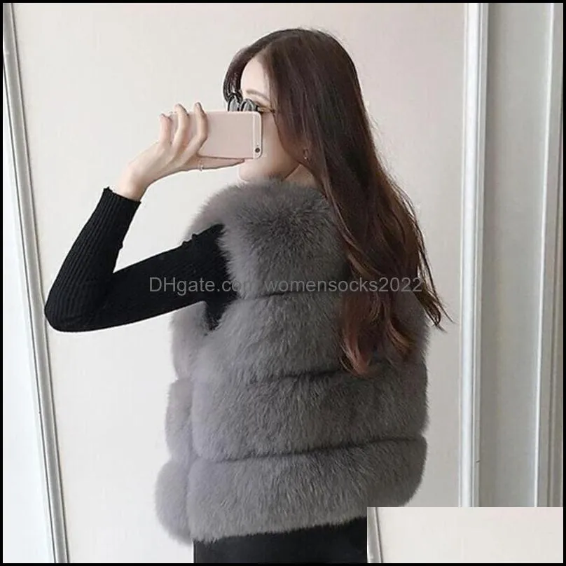 womens fur faux cherrys women natural real vest jacket waistcoat gilet genuine plus size thick coats warm luxury abrigo mujer s25