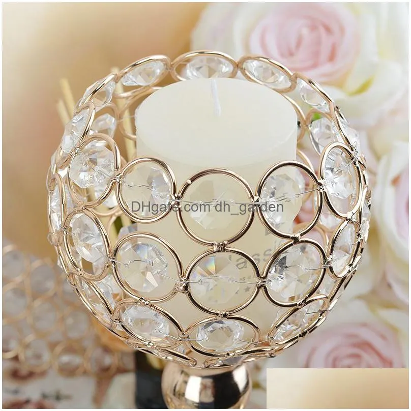 crystal candle holders metal iron candlestick heartshaped romantic wedding decorations ornaments