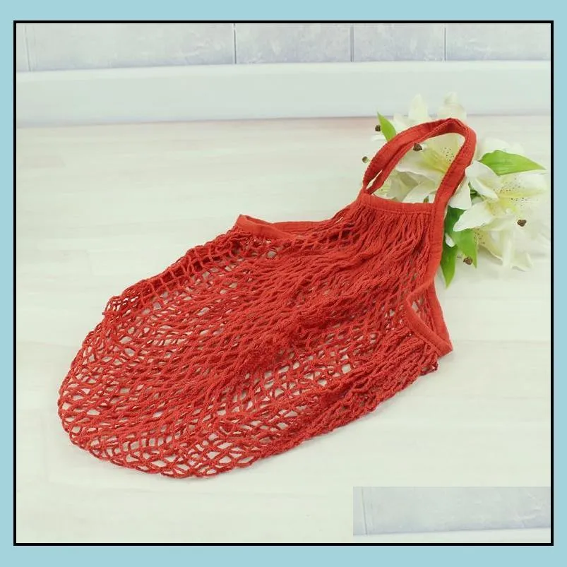 reusable grocery beach toys storage bag mesh shopping bags tote handbag foldable natural cotton string bag organizer ecofriendly