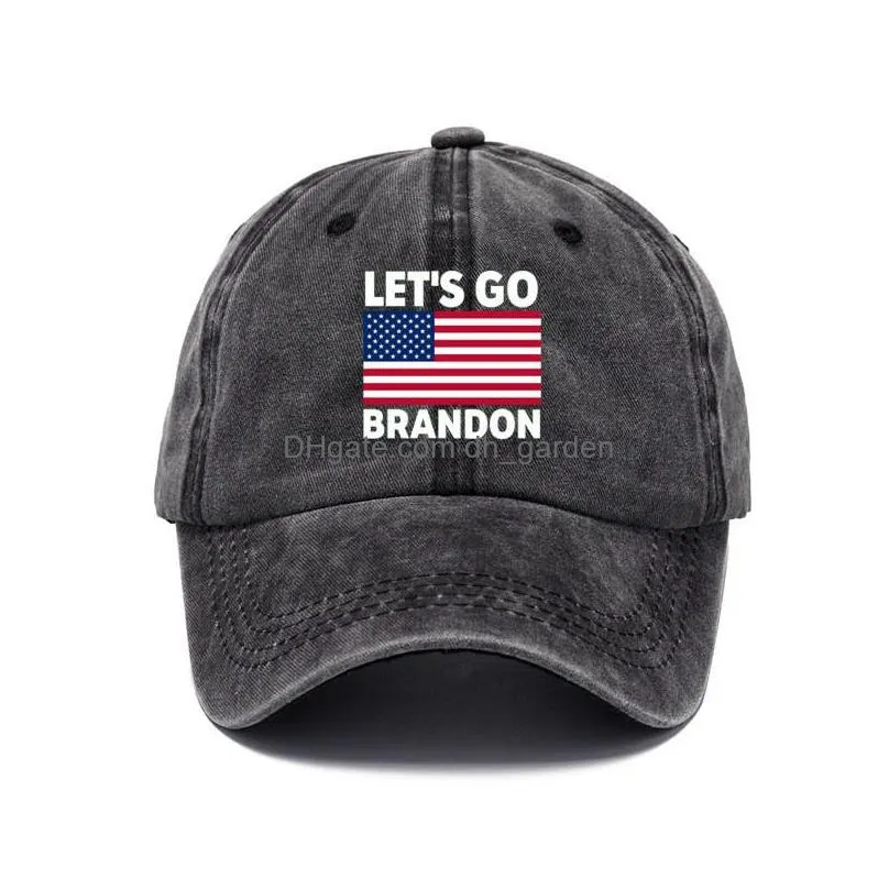 lets go brandon baseball cap personalise fjb trump supporter rally parade cotton hat casual hat