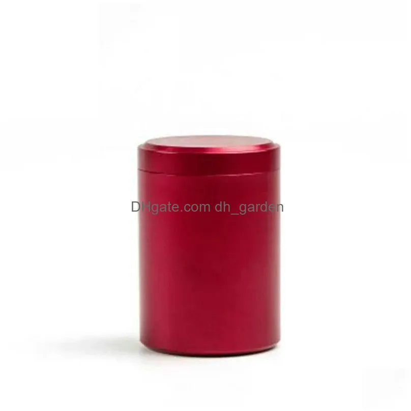 aluminum alloy teas storage jars sealed metal cans home travel portable coffee tea can mini container 45x68mm