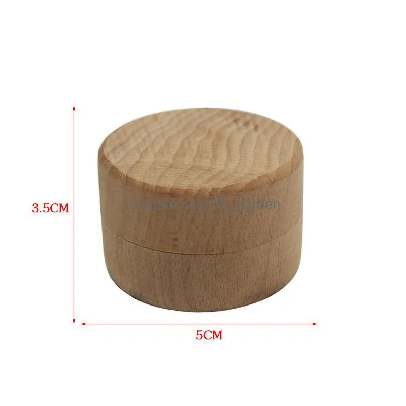 beech round ring box earring necklace packaging storage box portable jewelry boxes