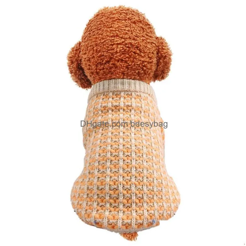 Dog Apparel Winter Knited Cat Dog Apparel Warm Christmas Sweater For Puppy Chihuahua Pet Clothing Coat Knitting Cloghet Clothes Drop D Dhhpz