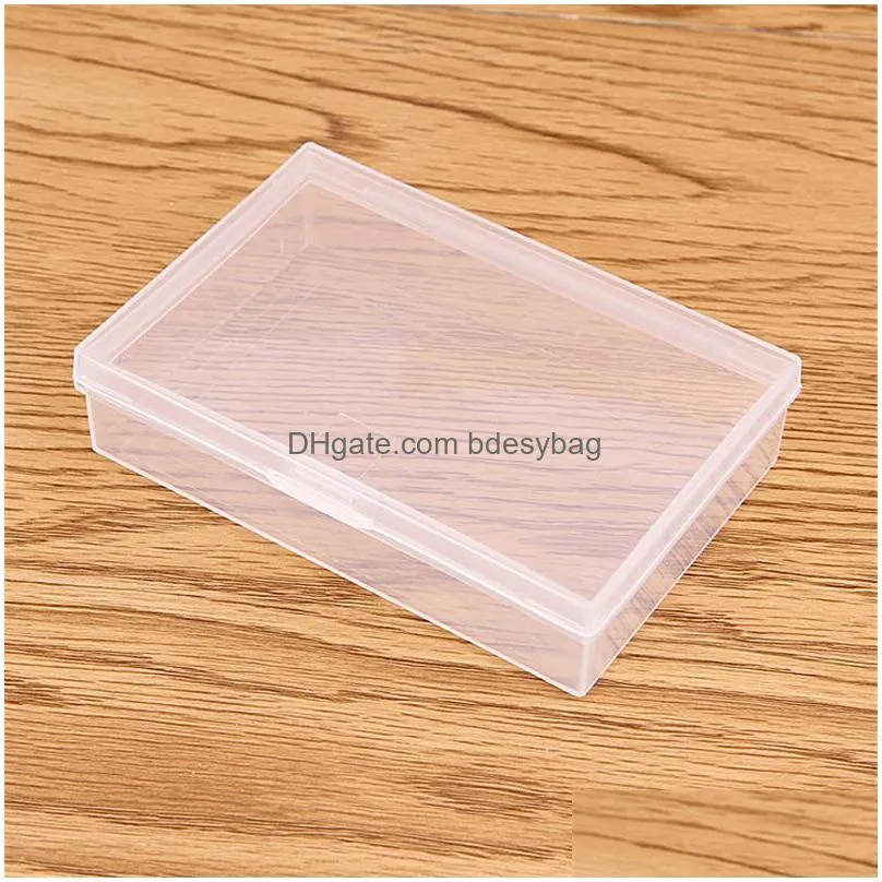 transparent plastic storage box clear square plastic jewelry storage boxes business card box 9.2x6x2cm lx2821