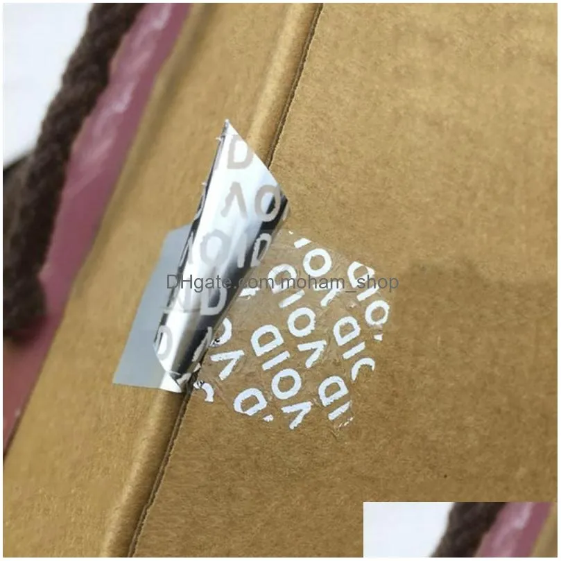 print blank label void anti-counterfeiting sticker warranty protection tamper proof pet barcode seal stickers tags gift wrap