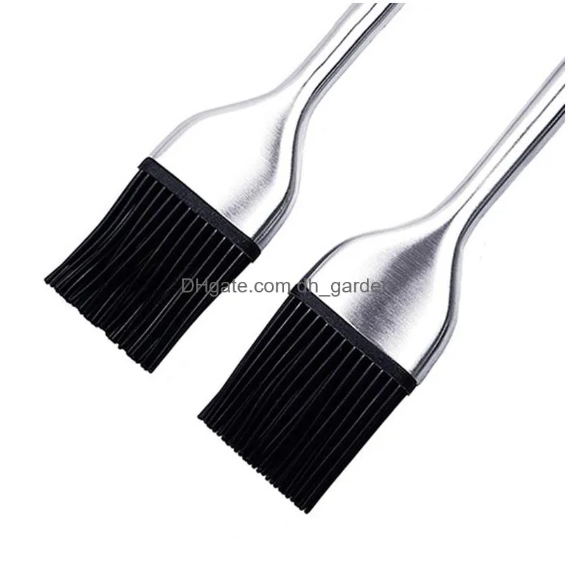 304 stainless steel oil brush bbq tools high temperature resistant silicone brushes head household baking barbecue tool