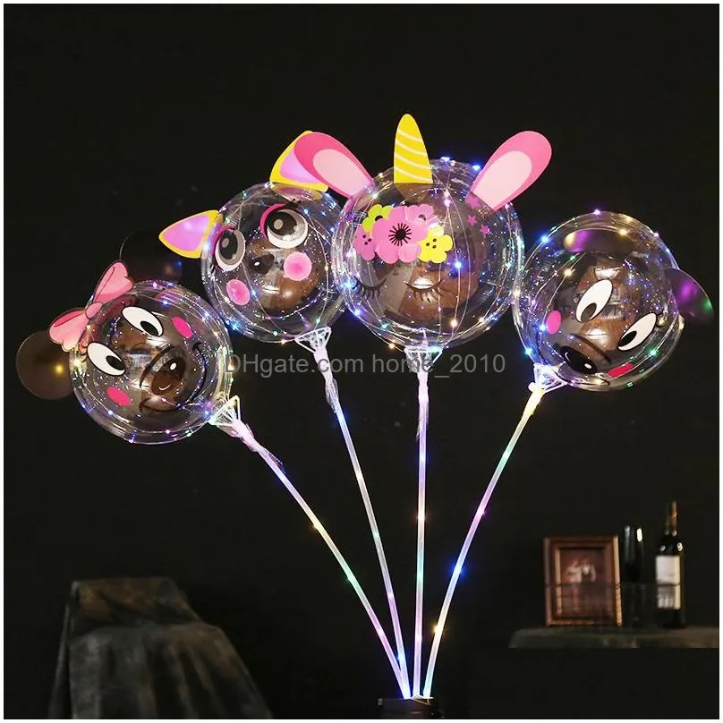 bobo balloons transparent led up balloon novelty lighting helium glow string lights for birthday wedding outdoors event christmas party decorations