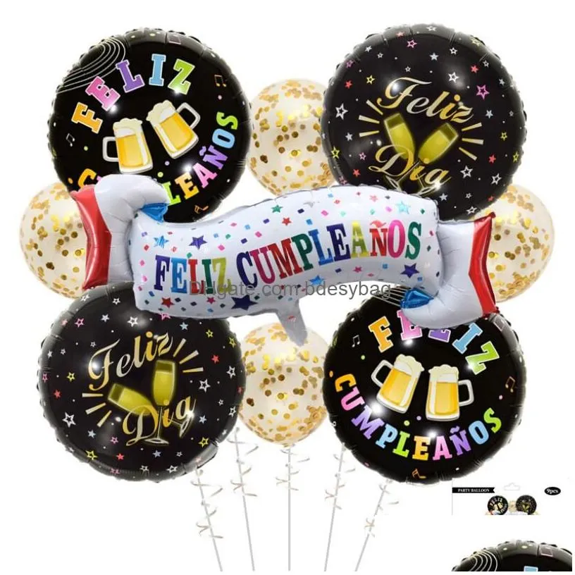 Other Event & Party Supplies Kids Party Balloons Happy Birthday Letter Foil Balloon Baby Shower Anniversary Event Decor Supplies Drop Dhokx