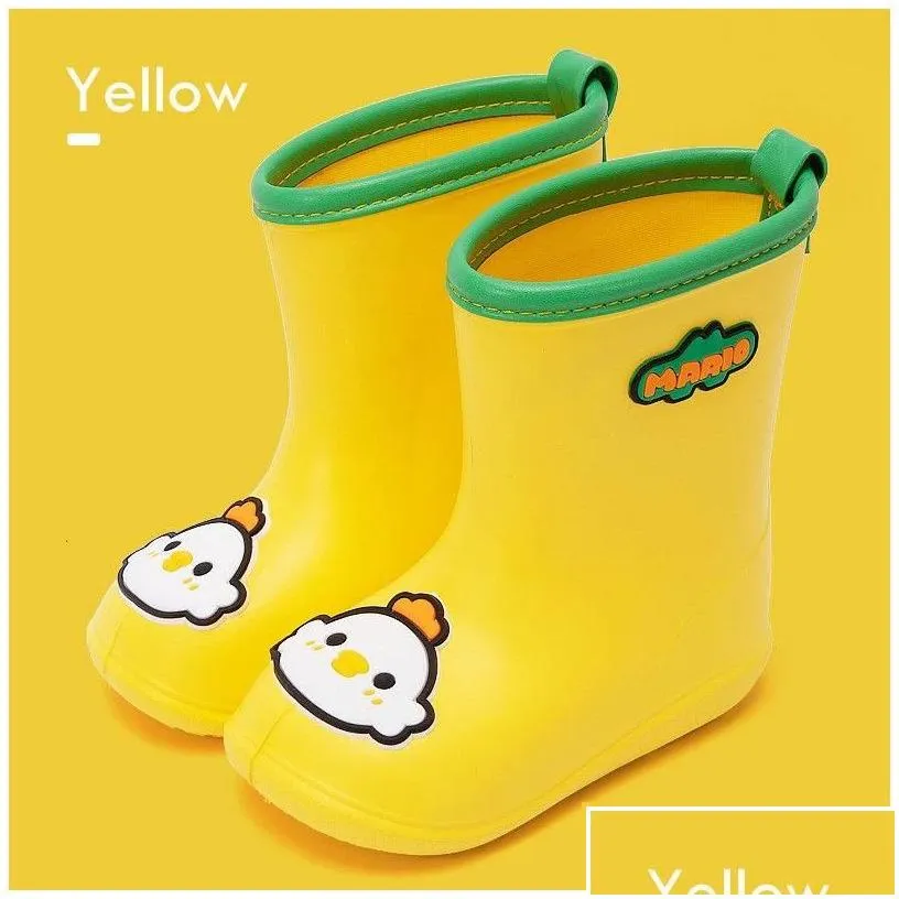 rain gear cute cartoon childrens boys and girls boots protective sleeve portable anti slip baby raincoat 230614 drop delivery kids mat