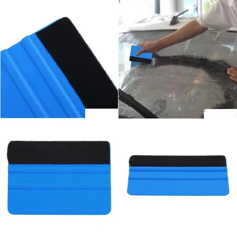 Other Car Lights Car Vinyl Film Wrap Tools Squeegee With Felt Soft Wall Paper Scraper Mobile Sn Protector Install Tool Drop Delivery A Dhvqo