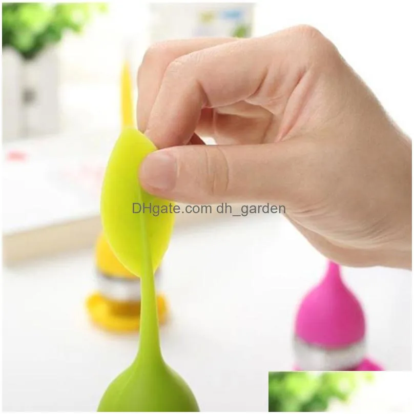 silicone teas infuser tools creative leaf shape stainless steel tea strainer reusable filter diffuser home kitchen tool