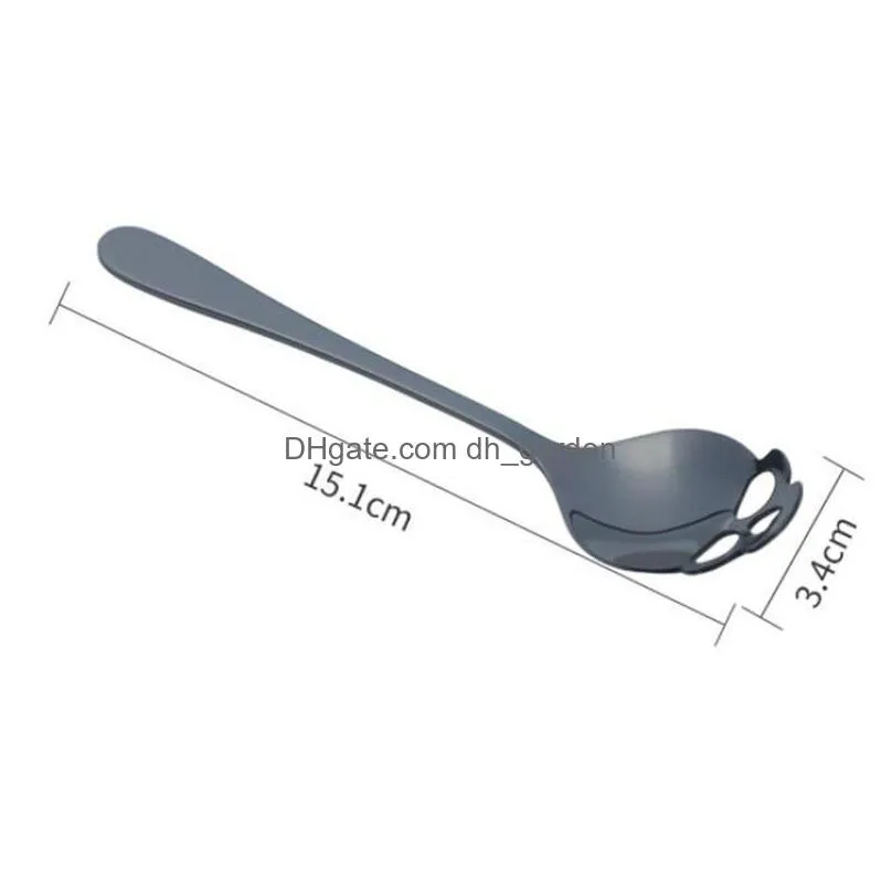 stainless steel sugar skull spoon creative cutlery dessert coffee scoop food grade candy teaspoon kitchen tableware 4colors